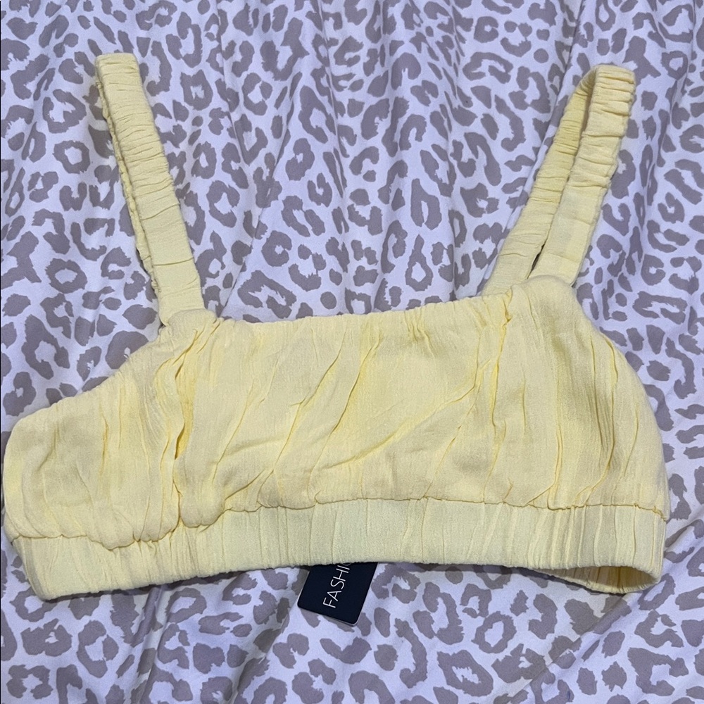 Fashion Nova Yellow Crop Top